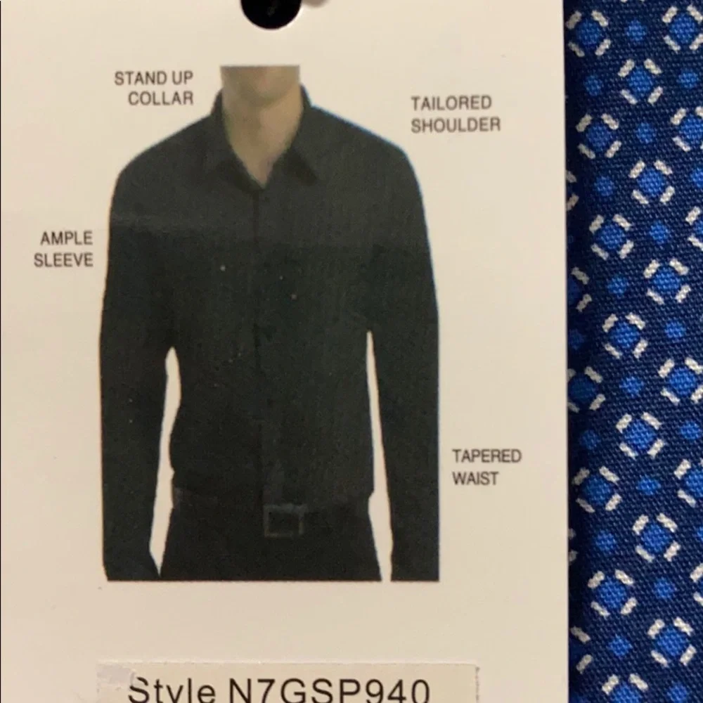 BNWT Nick Graham slim fit full sleeve button, 97% cotton, 3% Spandex shirt # M